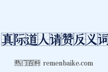 真际道人请赞反义词是什么意思的图片